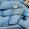 Luxurious Silky Ice Silk Embroidered Bedding Set