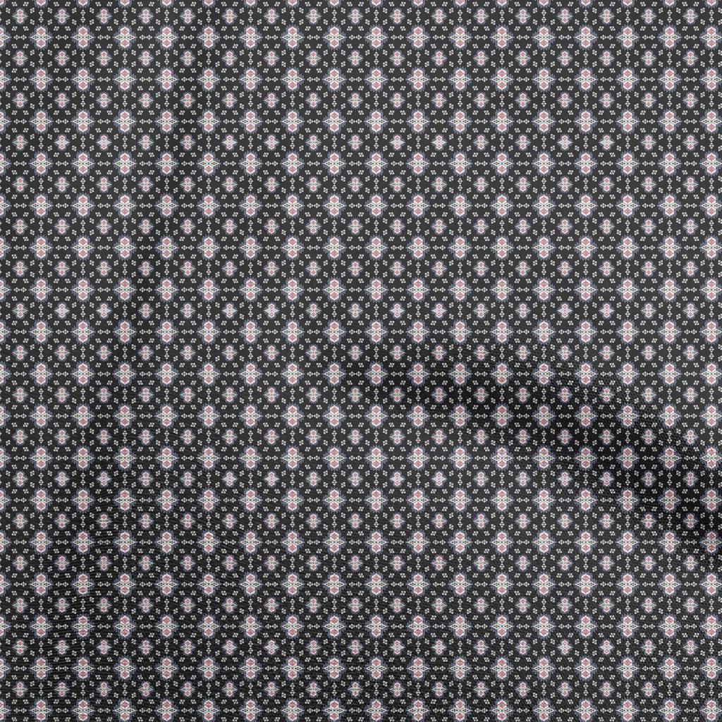 oneOone Cotton Flex Blue Fabric Asian Kilim Sewing Material Print Fabric By The Yard 40 Inch