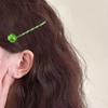 Creative Green Hair Pins Hair Clip for Girls Kid Barrettes Sparkling Clovers Handmade Hairpins Lovely Hairpin