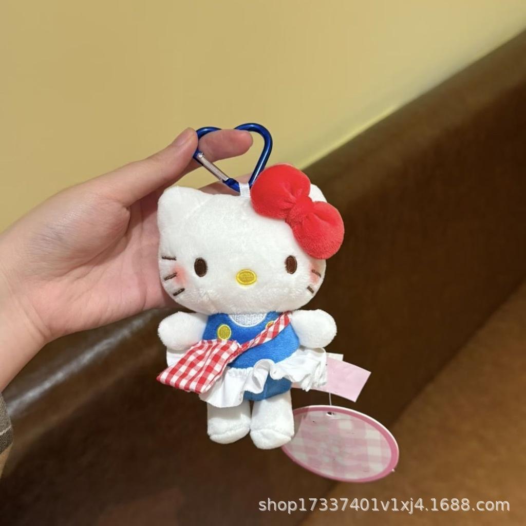 Hot 10Cm Sanrio  Cartoon Plush Doll, Stuffed Toy, Backpack Pendant, Small Gift, Plush Ornament, Gift For Girls