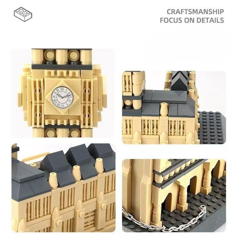 Non-Toxic 891Pcs Bricks World Architecture Model Diy London Tower Building Blocks Model Gift For Kids And Adults Christmas Gift