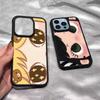 Kawaii Cute Black Big Eyes Cool Black Hard Plastic Phone Case For Iphone 17 Air 16 15 14 13 12 11 Pro Max PC TPU