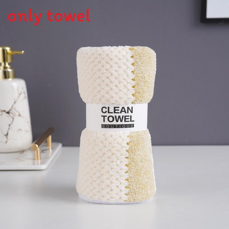 Coral Fleece Face Towel For Home Use Thick Absorbent Soft Adults Gift Collection