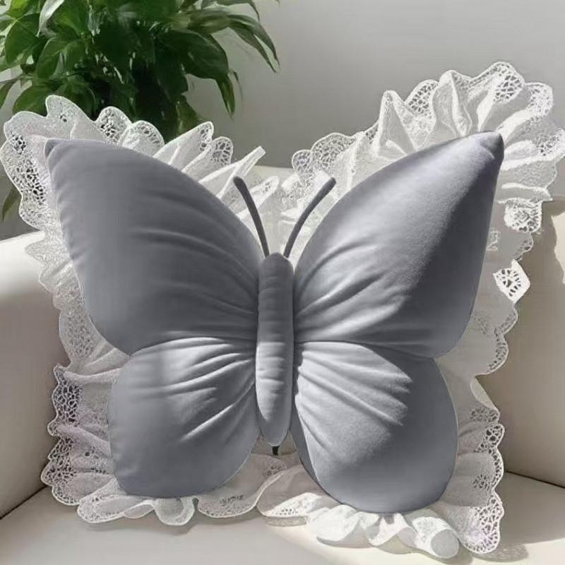 Princess Butterfly Living Room Pillow With Cotton Cover For Home And Car Use
