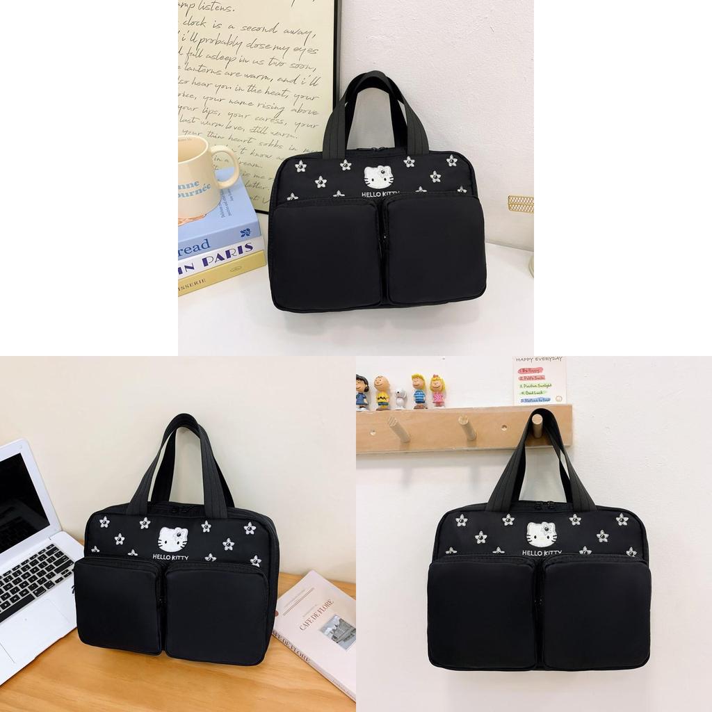 Kitty Embroidered Tote Bag With Nylon Material For Daily Casual Use
