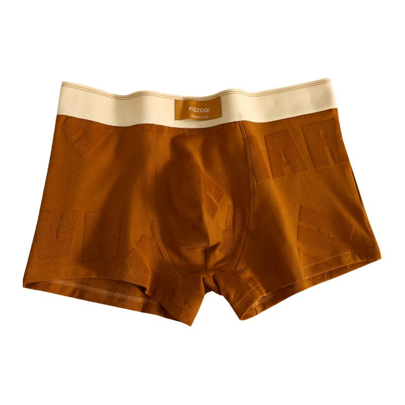 Men's Underwear Men's Pure Cotton Four Corners Jacquard Flat Corners Underwear Breathable Shorts