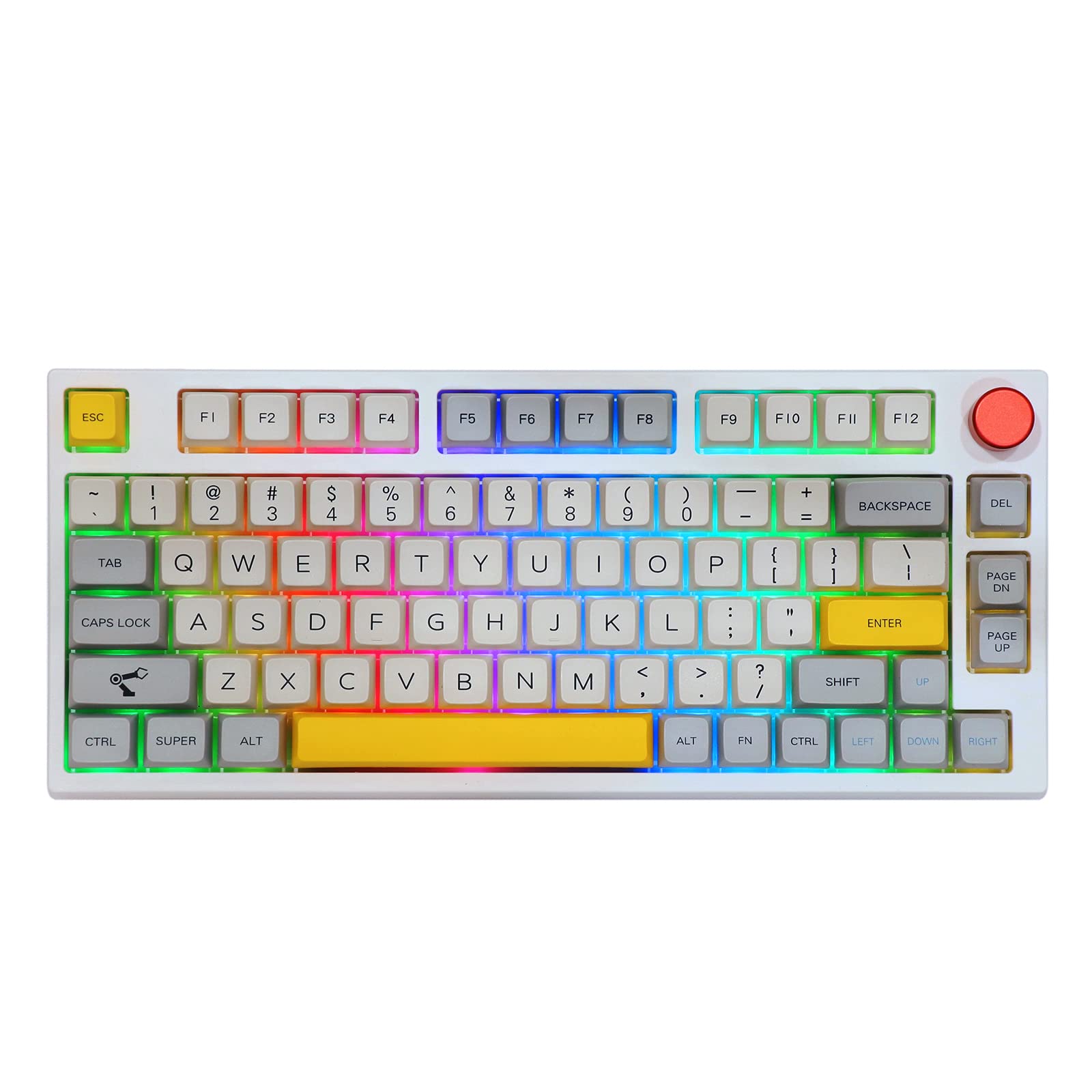 

EPOMAKER Theory TH80 Pro RGB Mechanical Gaming Keyboard with MDA PBT and Knob Control for Gateron Pro 75% Hot-Swappable 2.4Ghz/Bluetooth 5.0/Wired