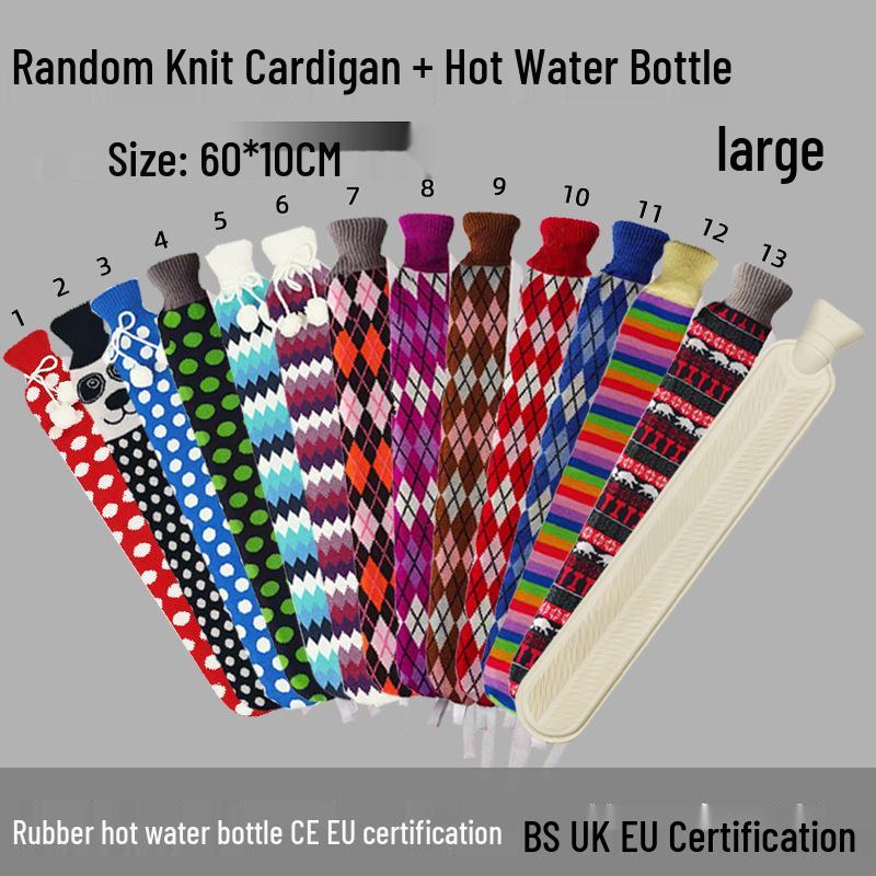 Explosion-Proof Hot Water Bottle: Rubber Design for Stomach and Feet, Long-Lasting Warmth