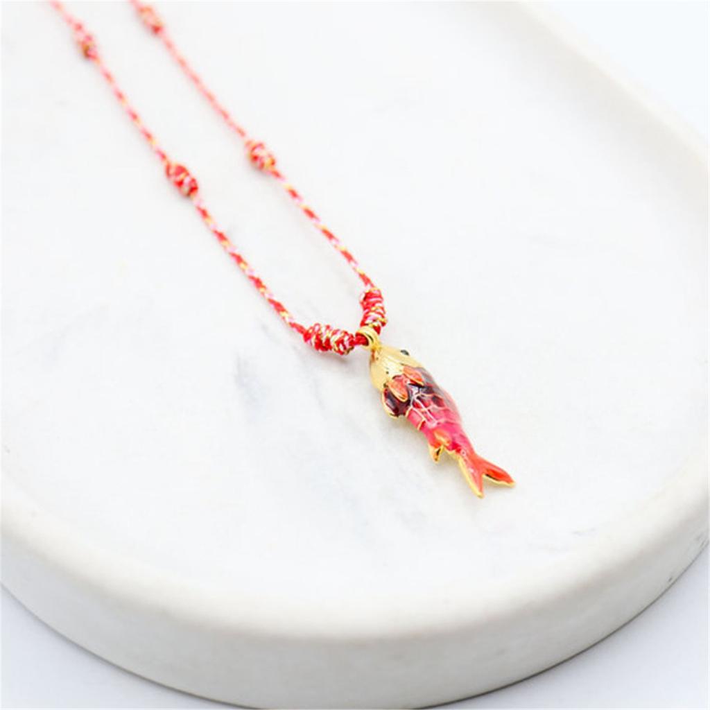 Ocean Theme Clavicle Chain Adjustable Fish Charm Necklace Stainless Steel Pendant Jewelry Gift for Girls and Boys