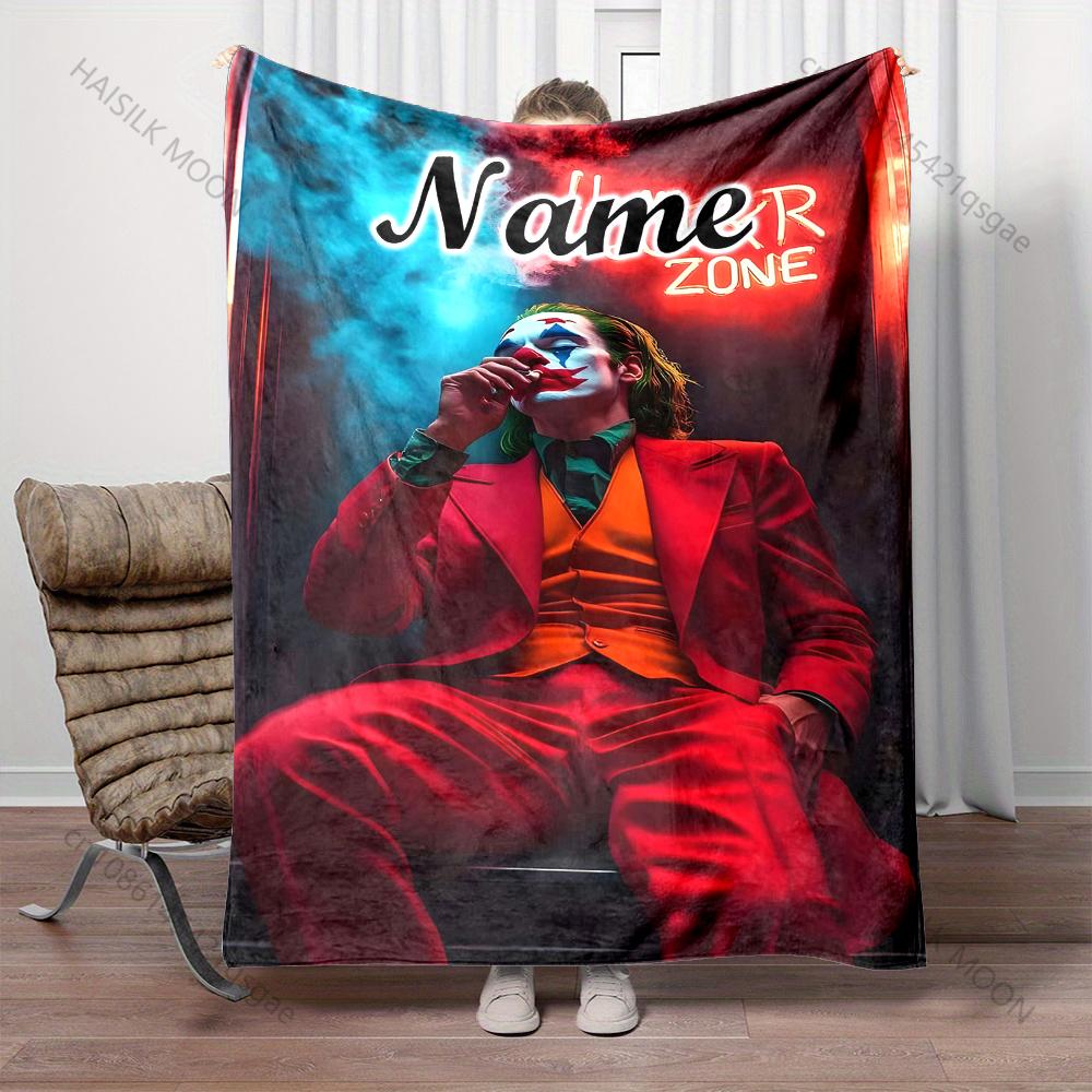 17 Style Custom Name Blanket Joker Movie Printed Blanket Soft And Warm Bedding For Bed Sofa Outdoor Travel Cover Blanket Gifts