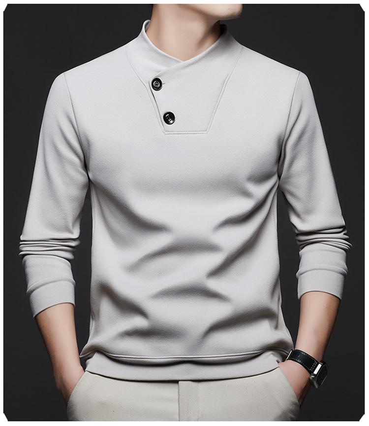 Men's High-Grade Velvet Stand Collar Hoodie - Thickened Winter Base Layer 2025