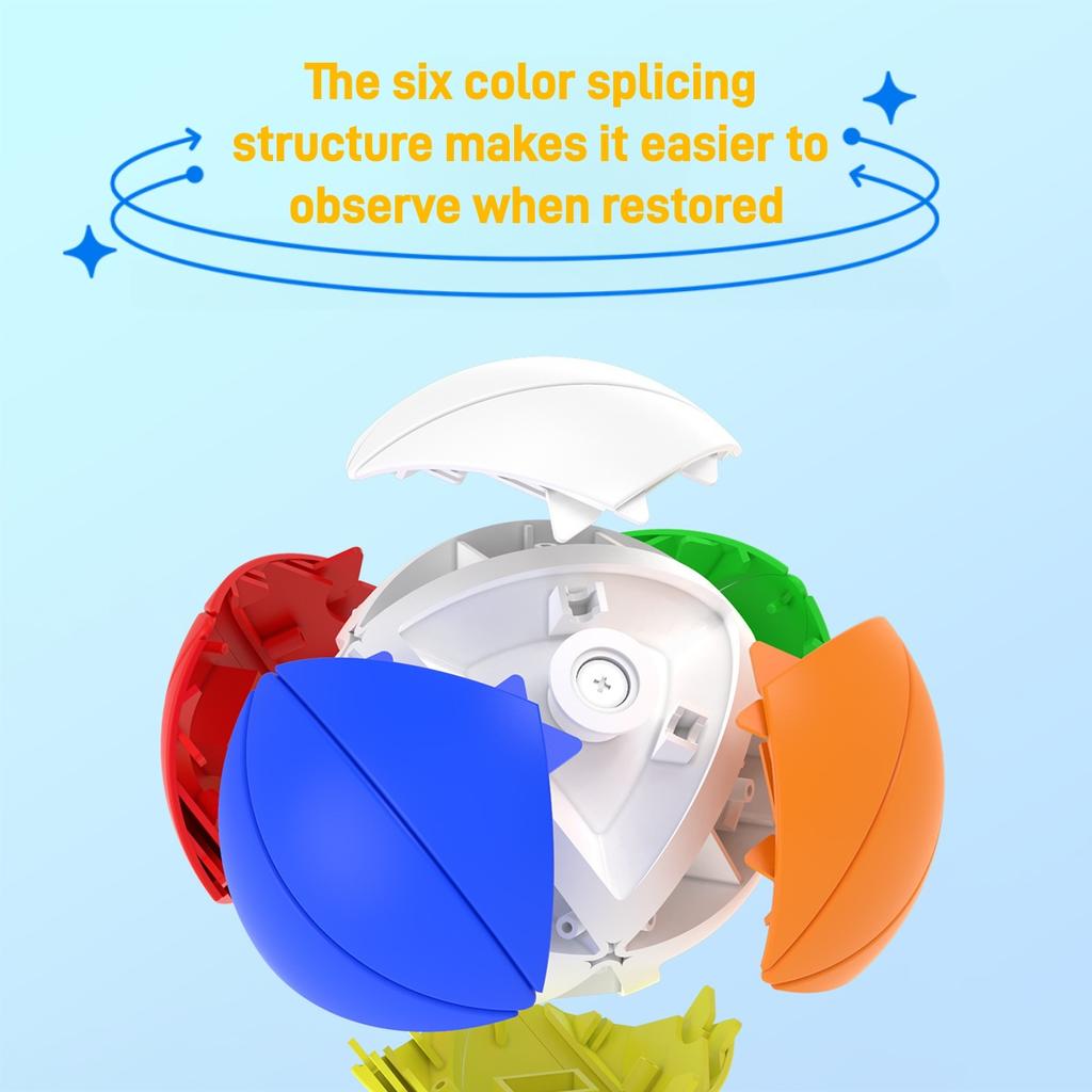3D Fun Rainbow Ball Maple Leaf Ball Stress Relief Creative Alien Three Stage Spherical Maple Leaf Ball Children'S Puzzle Toy