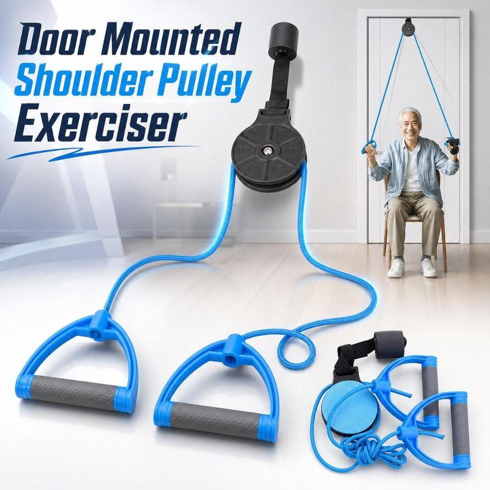 Adjustable Door Mounted Pulley Trainer Sturdy Upper Arm Pulley Kit Home Use