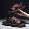 Large Size 46 Men Sandals Comfort Genuine Leather Sandals Summer Quality Beach Slippers Casual Footwear Outdoor Beach Shoes