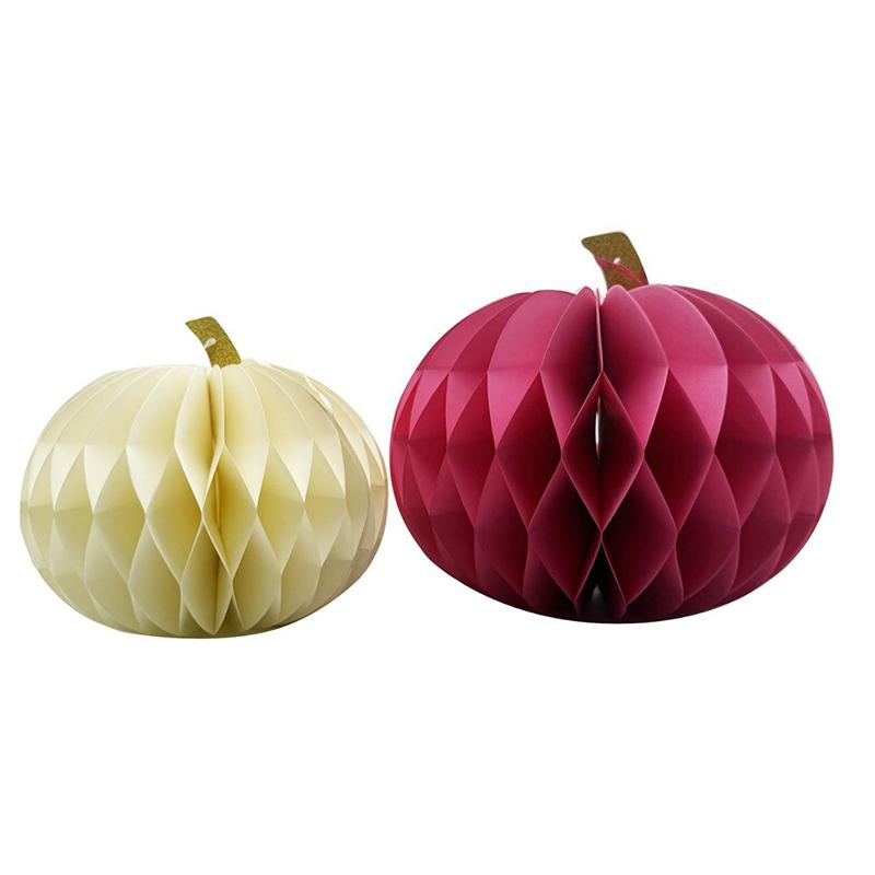 

1 шт. Тыквенные соты из плотной бумаги, украшения на Хэллоуин, тыквенные соты, украшение 18см+24см 18cm бежевый