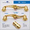HEIGHTEN Reel Handle for Abu Universal Baitcasting Reels Wave Series 95/110mm Shimano, Daiwa, (95mm, Gold) (201)