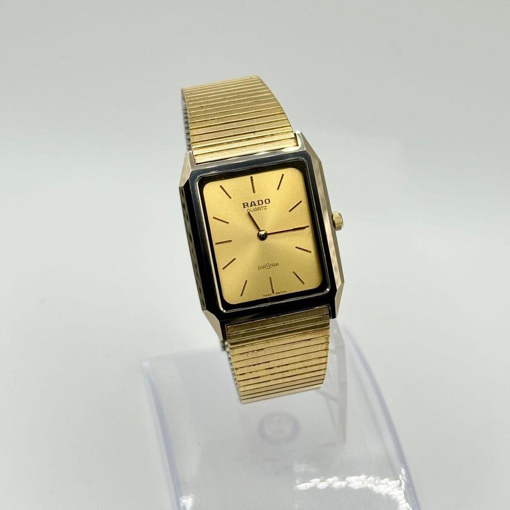 Used RADO QZ Rado Diamond Star 121.9521.3 Square Gold Dial
