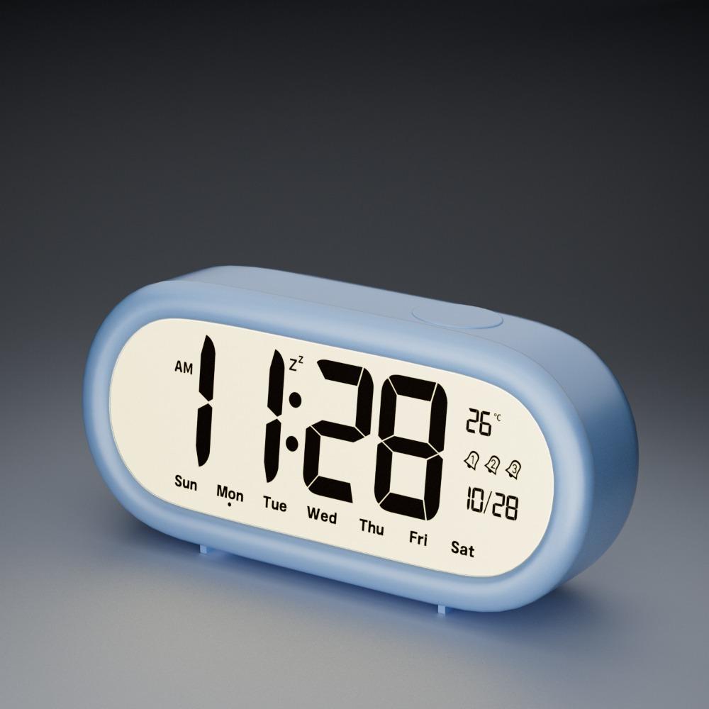 1PC Large Screen Desktop Clock Digital Display Smart Electronic Clock Home Decor