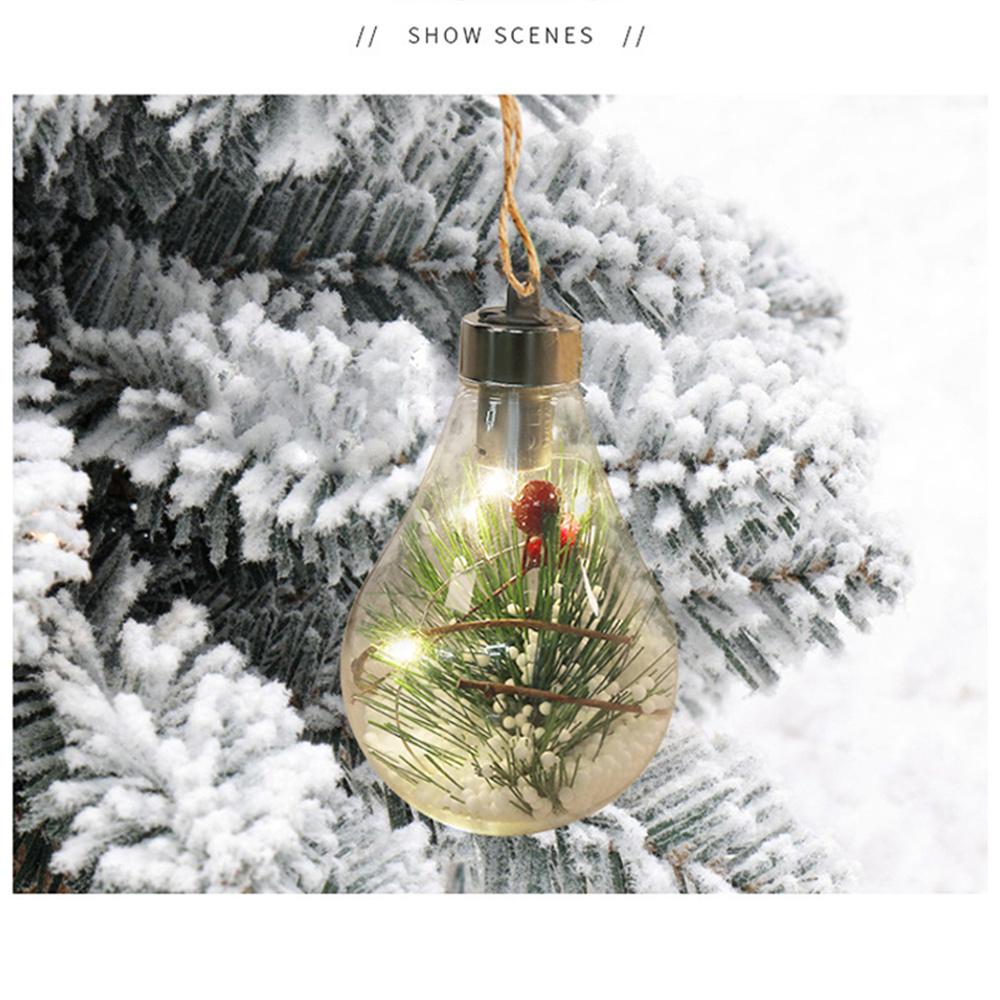 5Pcs Creative Light Lamp Bulbs Transparent Plastic Led Christmas Ball Decoration