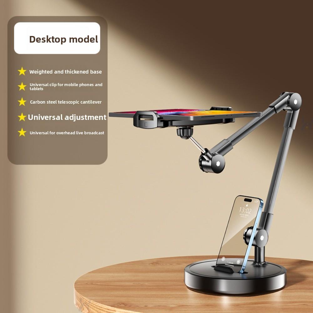 360° Rotate Telescopic Phone Stand Stable Base Desktop Phone Holder Tablet Stand  Phone Accessories