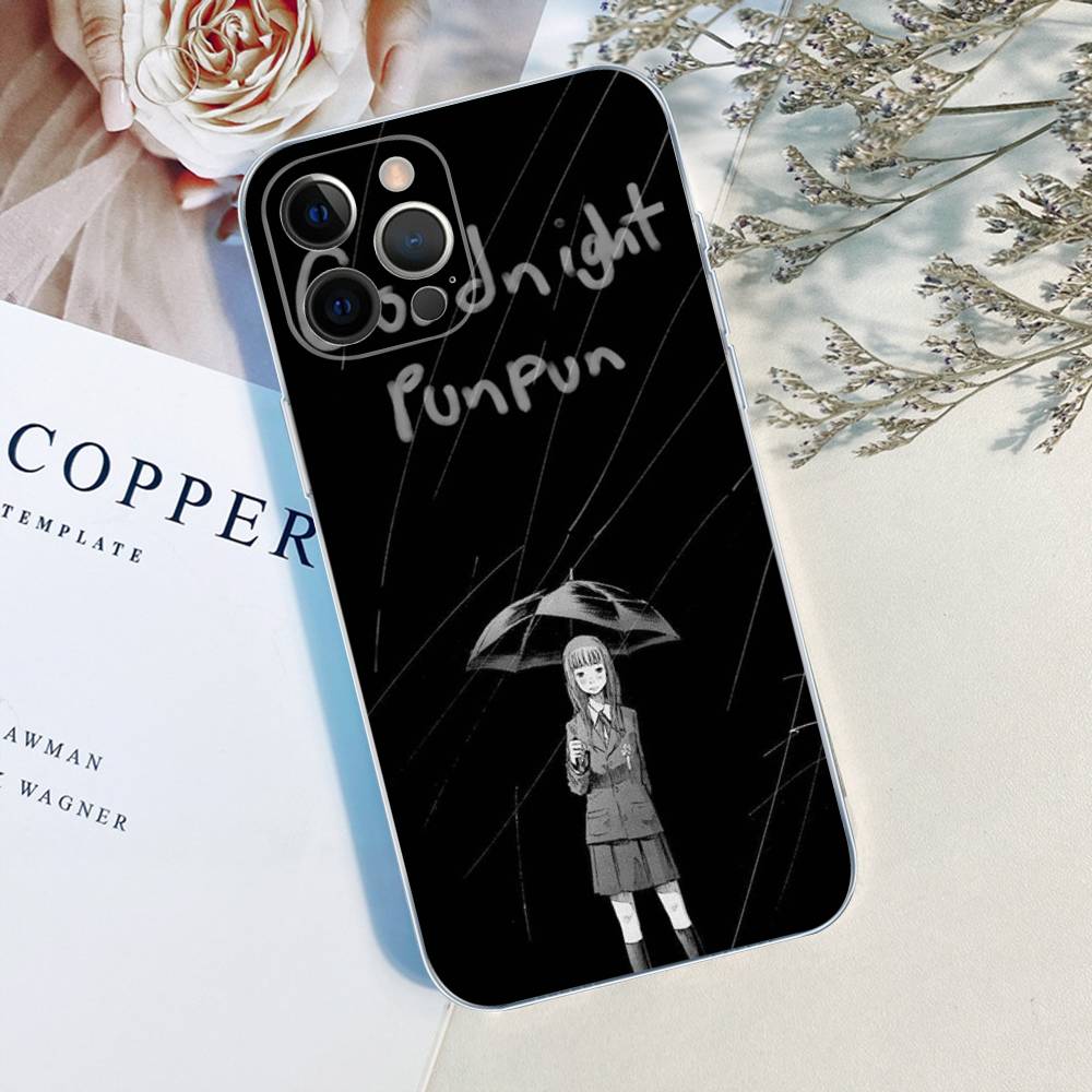 Cartoon Goodnight P-Punpun TPU Silicone Case For IPhone 11 12 13 14 15 16 17 Pro Max Shockproof Clear Back Cover