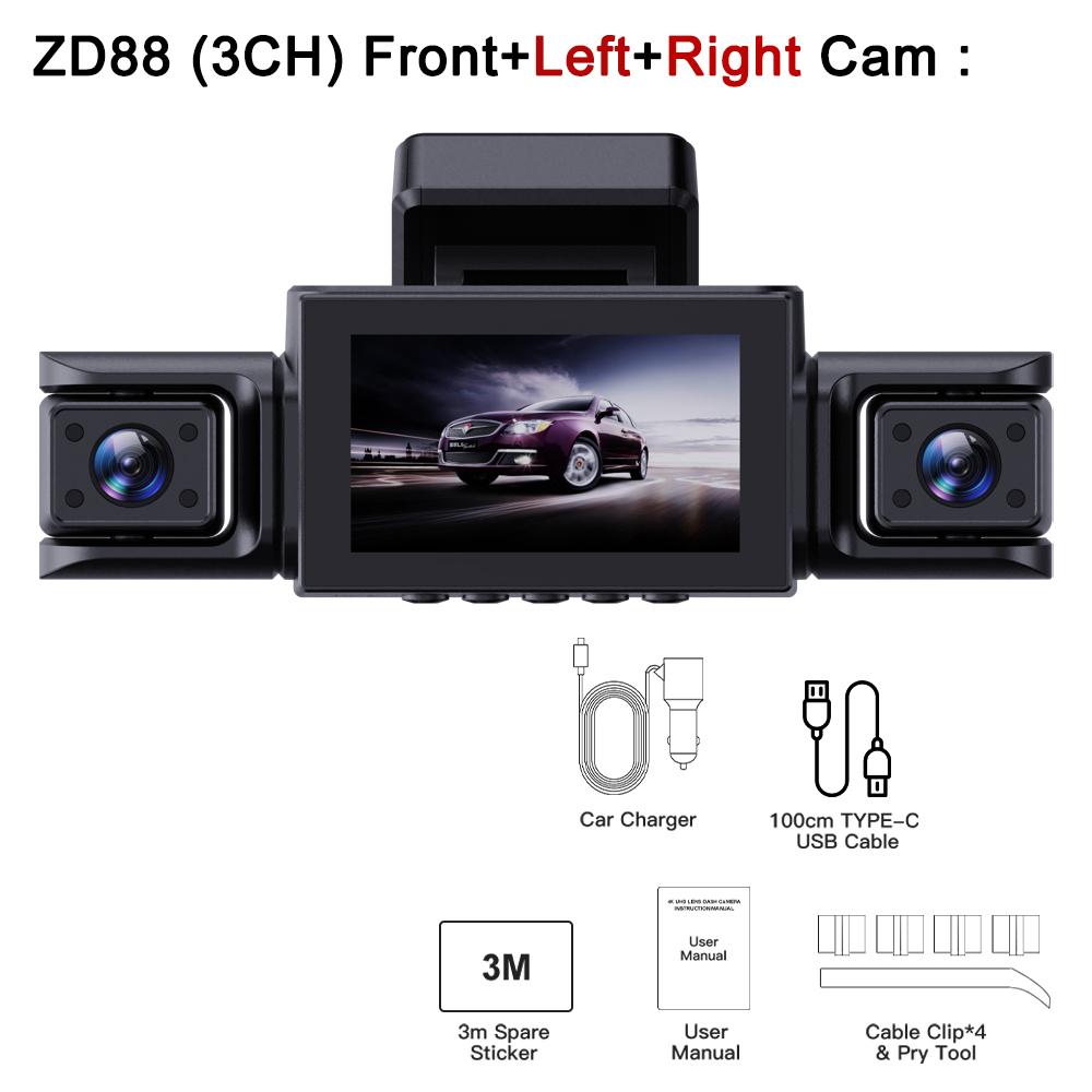 

BEPOCAM Dash Cam 4K 4 Channel Front and Rear Inside 360° Car Camera for Cars Built-in WiFi GPS WDR Night Vision 24H Parking Mode No SD Card