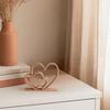 Valentinstagsgeschenk Ineinandergreifende Herzstatue 3D-gedruckte Schreibtischfigur Romantisches Liebesherz