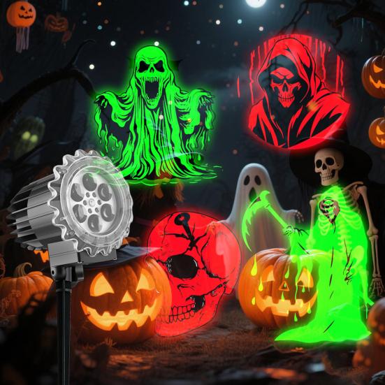 Halloween Projector Light Rotating Snow Falling Projector Lamp Waterproof