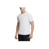 Fila Fitness Series Printed Letter Knitted Solid Color Straight Cut Round Neck Short Sleeve T-Shirt Men T-Shirts Starry-White A11M421119FWT