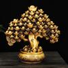 Wealth Tree Chinese Pure Copper Bring Lucky Money Tree Ornaments Pot Tree Living Room Office Desktop Decoration