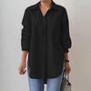 ZANZEA Women Turn Down Collar Loose Casual Long Sleeve Button Blouse