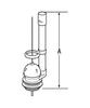 INAX Float Valve for Toilet Tanks, DTF-811C