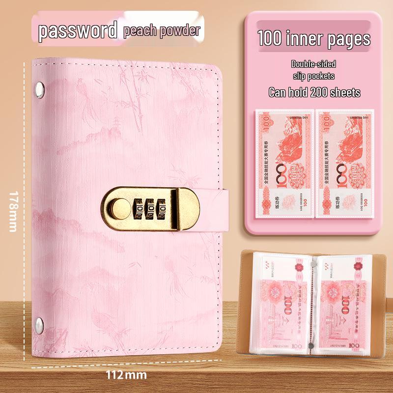 A6 Cross-Border Landscape Style Money Album with Password Lock