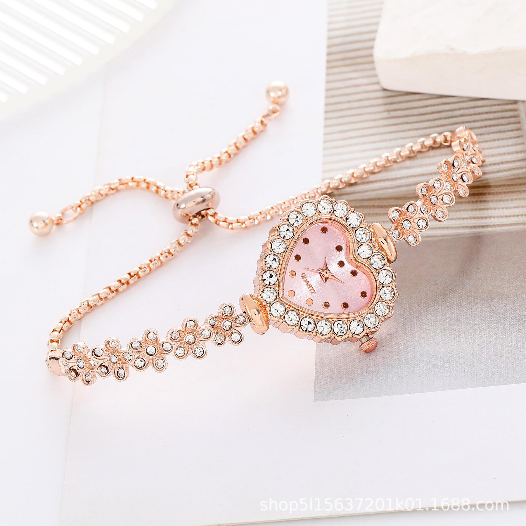 

Женские часы браслеты часы со стразами сердце кварцевые наручные часы