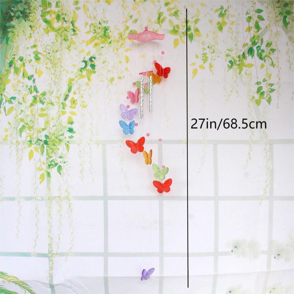 Home Garden Metal Wind Chimes Bell Butterflies Hanging Decoration  Wedding Party Supplies