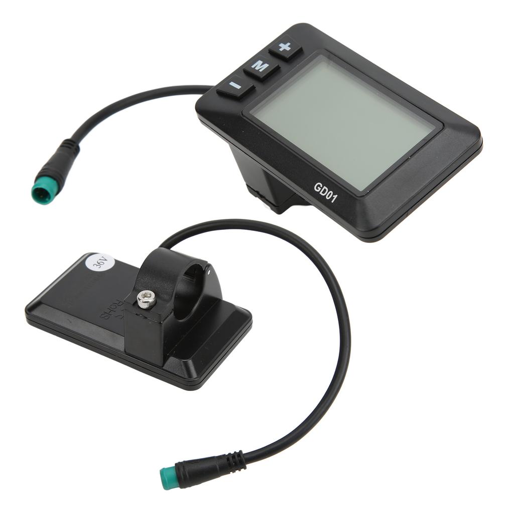Displej na elektrické kolo 36V 48V LCD GD01 Displej 5kolíkový vodotěsný konektor pro řidítka 22,2 mm