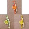 Fruit Keychain Pvc Handmade Woven Lemon Strawberry Bag Decor For Casual Use