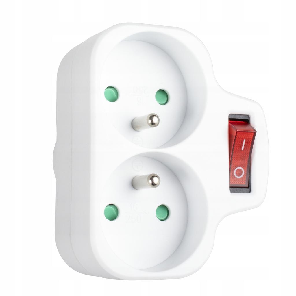 Electrical Socket Splitter Plast-Rol White