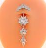 Round Zircon Button for Women Body Jewelry
