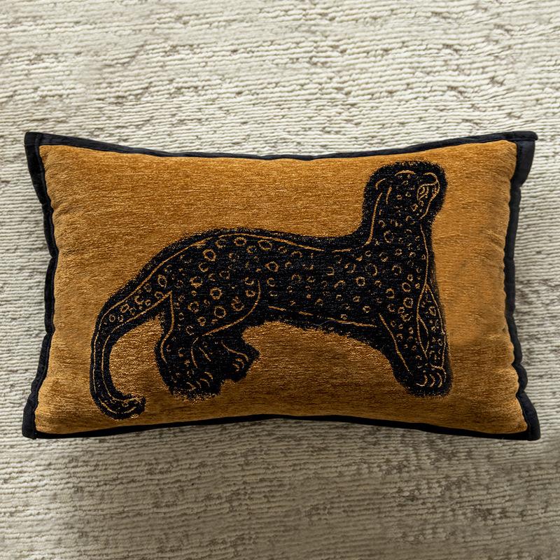 Classic Bamboo Luxury Chenille Jacquard Throw Pillowcase Decorative Cushion Cover 45x45cm Medieval Style Home Deco