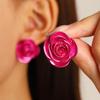 European & American Cold Style Metal Stud Earrings: Retro, High-End, Smooth Design with Personality Ear Cuffs