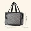 Ventilated Travel Cosmetic Bag With Adjustable Handle Portable Meshes Design For Bathroom Essential Storage
