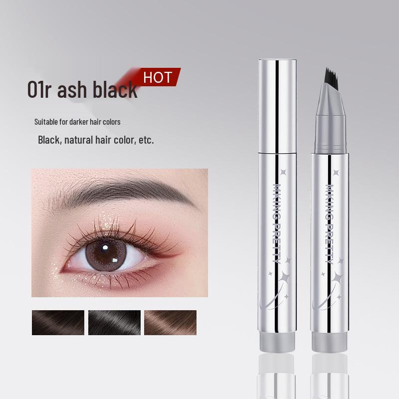 

MKING PRETTY Multi-tip Fluffy Water-based Eyebrow Pencil - Natural Long-lasting Smudge-proof 3D Effect for Defined, Wild Brows