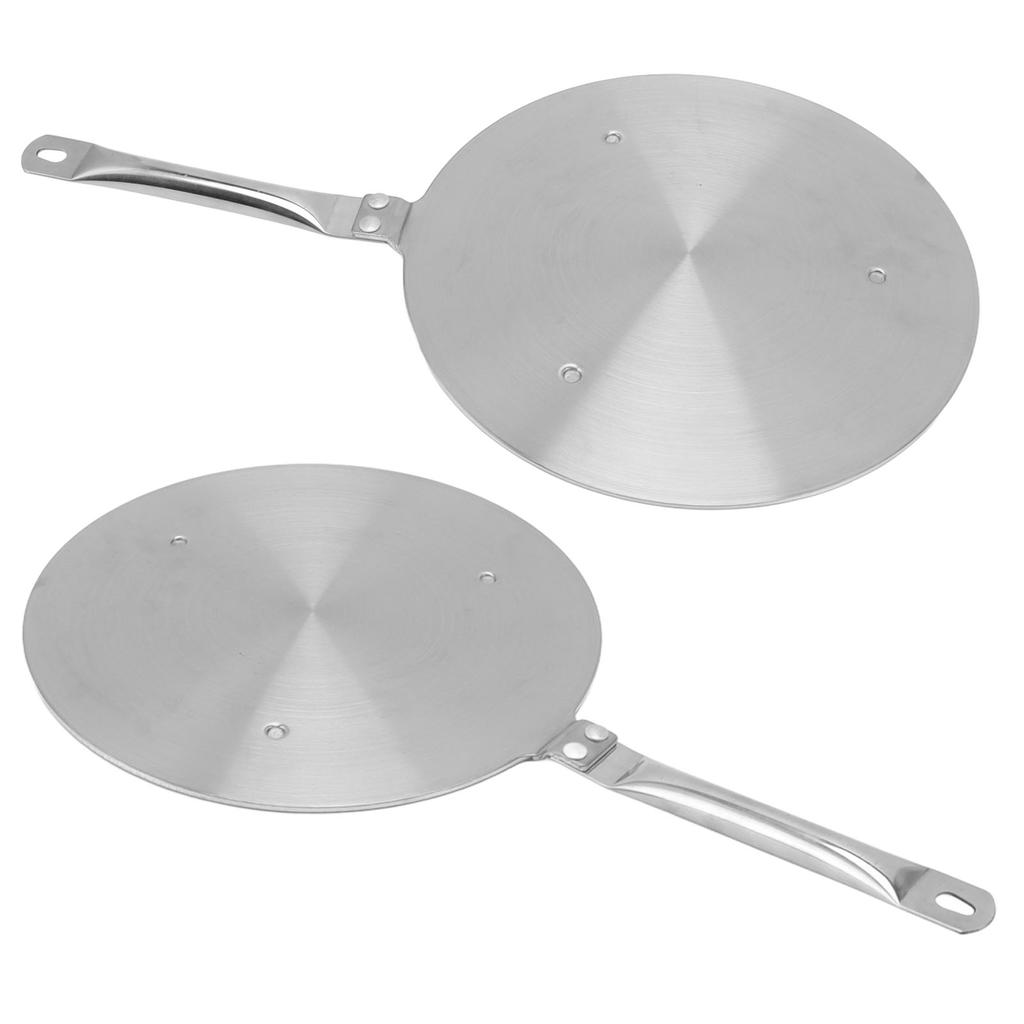 24cm Heat Diffuser Plate Stainless Steel Induction Cooker Heat Transfer Plate Adapter with Handle