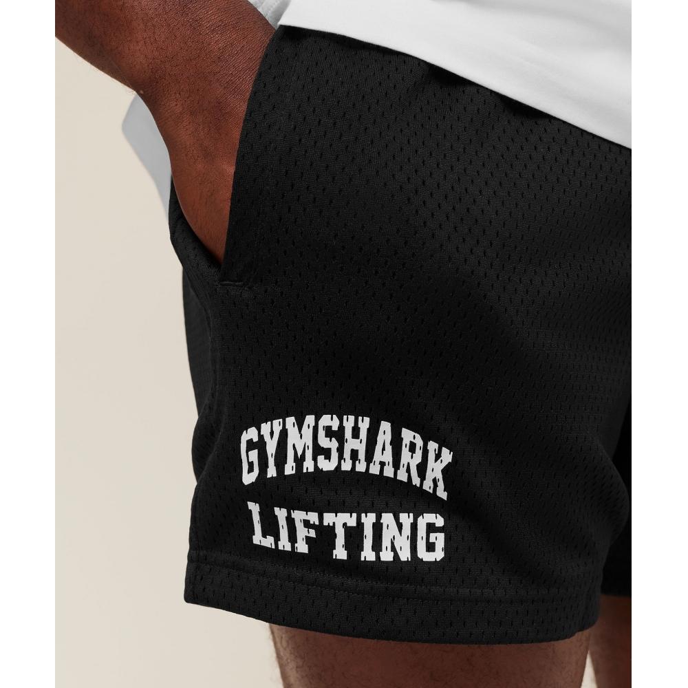 Gymshark Lifting Mesh 5  Shorts Black A4b7v Bb2j