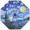 Automatischer Regenschirm Van Gogh Sternennacht Damen Doppelfunktion Verstärkung Faltbar Winddicht Herren Sonnenschirm Sonnenschutz UV