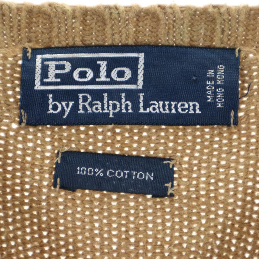 Polo by Ralph Lauren 90s Old Long sleeve sweater Brown knit Men's Used