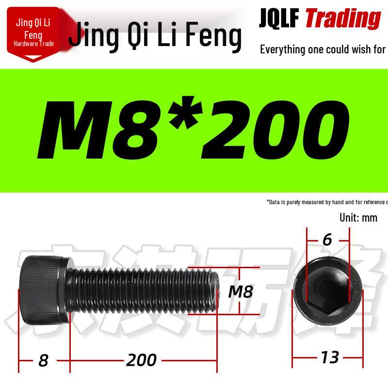 Grade 12.9 Full Thread Hex Socket Head Cap Screws - M3-M14 Black Cylindrical Bolts for Maker Accessories