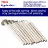 Grinding Heads Stone Jade T-style 10pcs Carborundum