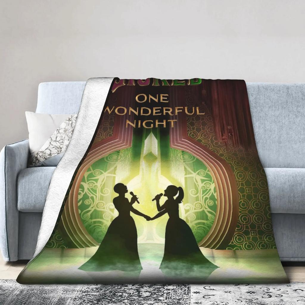 Wicked  Glinda Soft Warm Plush Throw Blanket for Kids Flannel Bedspread for Bedroom Sofa or Bed Cover
